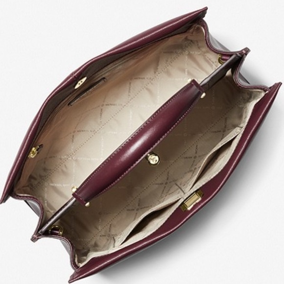 MICHAEL KORS PENELOPE LARGE TOP HANDLE MERLOT MULTI COLOR - Picture 7 of 16